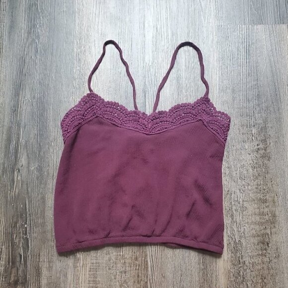 Crochet Cross Back Crop Top - Picture 1 of 8